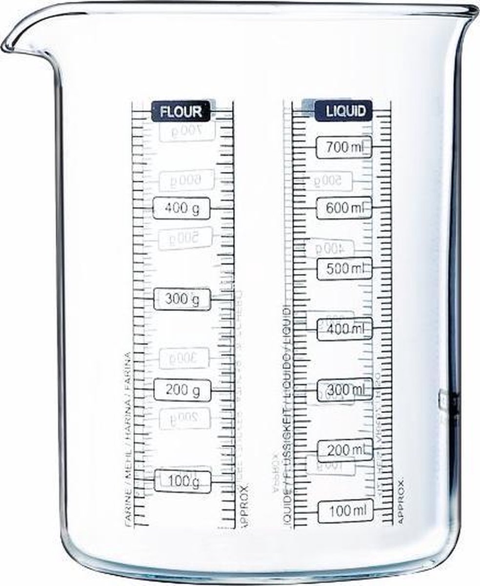 Verre mesureur en verre 0.5L - Classic