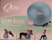 Professionele Opblaasbare Blauwe Fitnessbal Ø 65 cm - Inclusief Pomp