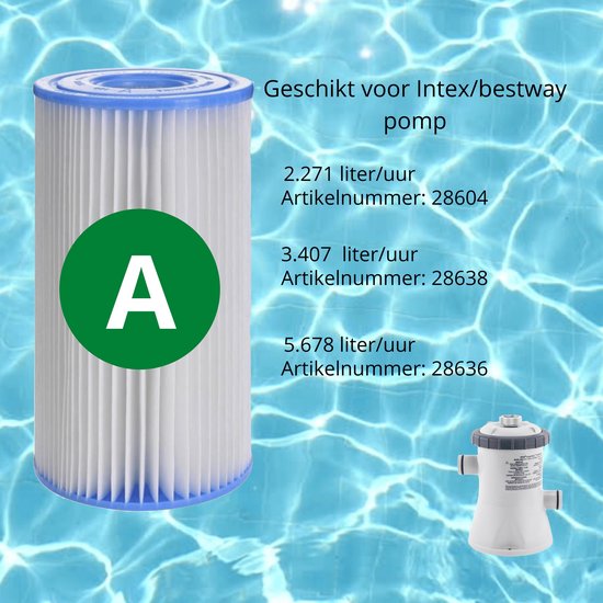 6 x Filtre de piscine - Intex Type A (29000) | bol.com