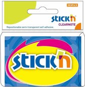 Stick'n Doorzichtige sticky notes, tekstballon ovaal vorm, 76x50mm, geel/magenta, 2x 30 vel/pad