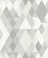Hexagone ruit grijs modern (vliesbehang, grijs)
