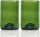 Rebottled Tumbler Drinkglas - Duurzaam - Groen - 2 stuks - 330 ml