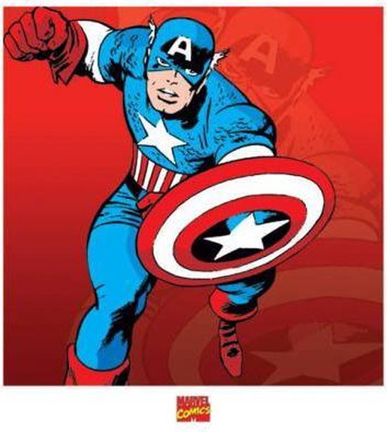 Marvel Comics Captain America Print 40x40cm