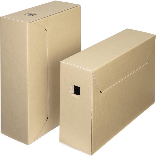 Loeff's Archiefdozen zuurvrij 30+ jaar ICN3 ISO 39 x 26,5 x 12 cm 50 stuks - Bankers Box