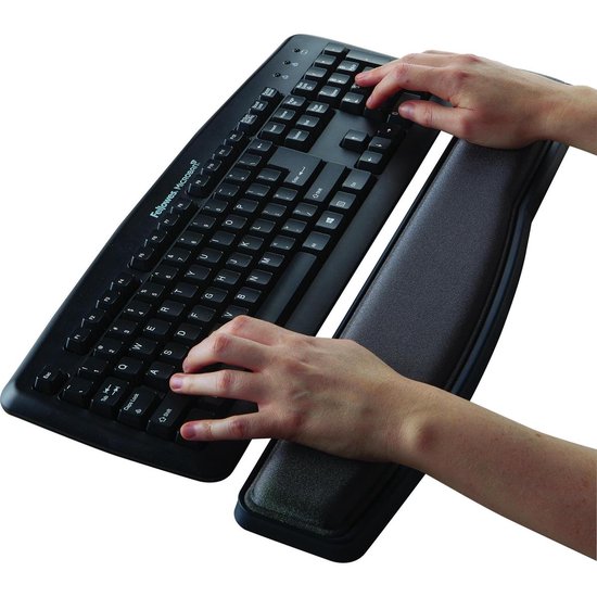 Fellowes polssteun toetsenbord Premium gel, in hoogte verstelbaar, grijs |  bol