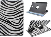 HB Hoes Geschikt voor Samsung Galaxy Tab S6 Lite met Print - Draaibare Tablet Case met Standaard - Zebra