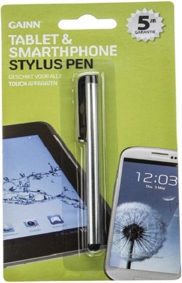 Touchscreen Stylus Smartphone Pen| Stylus Pen voorzien van een handige achterkant | Geschikt voor iedere touchscreen | Te gebruiken voor Telefoon Laptop en Tablet | | Handig voor op kantoor en onderweg | HappySuite