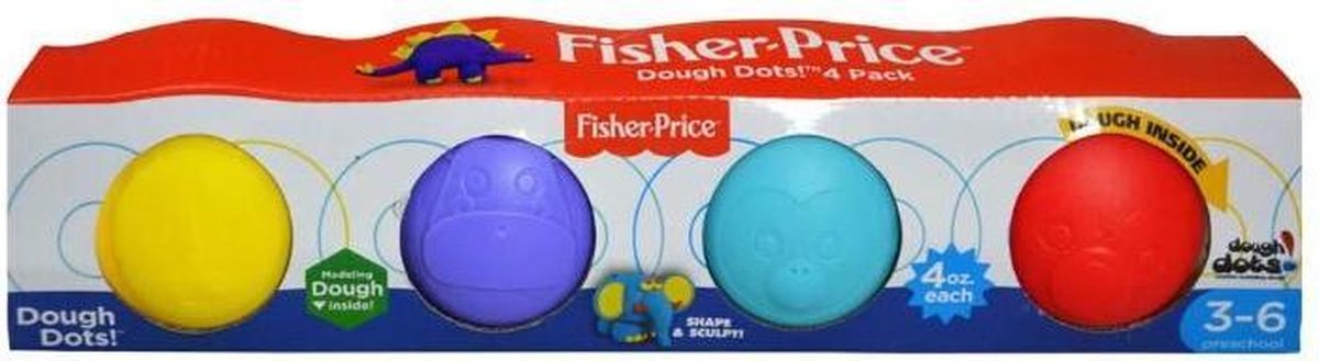 Fisher Price Dough Dots! Klei 4 pack