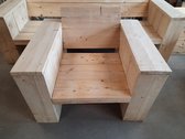 loungestoel van nieuw blank steigerhout 60cm