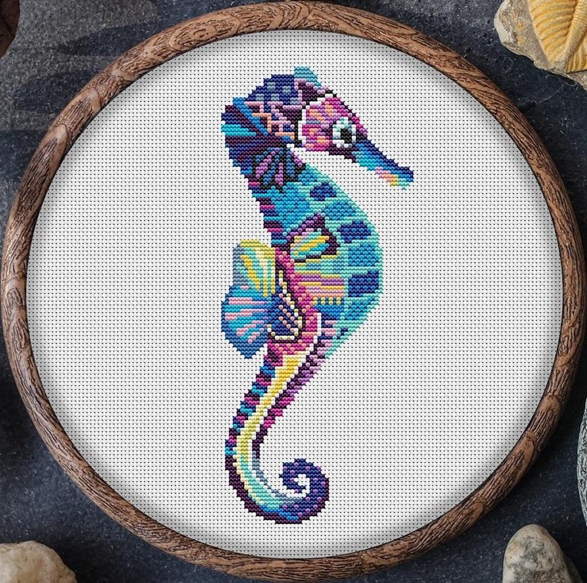 Borduurpakket Mandala Zeepaardje