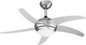 Plafondventilator Tristar VE-5815 - Ultra Strong - Ceiling Fan met Timerfunctie en Afstandsbediening - 3 Instelbare Standen - Ø 112 cm - RVS