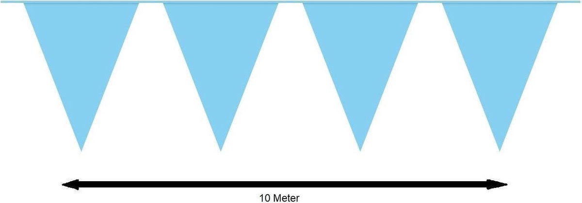 Slinger Vlaggenlijn Baby Blauw 20 Meter Verjaardag Slinger Voor Binnen En Buiten — afbeelding 2