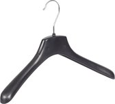 De Kledinghanger Gigant - 5 x Kinderhanger kunststof zwart met schouderverbreding, 34 cm