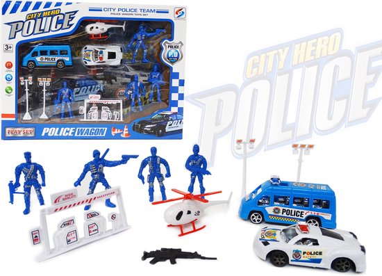 Politie speelfiguren set - Police City Hero - speelgoed politie set 11  stuks | bol.com