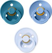 Bibs fopspeen 0-6 maanden|Dark Teal, Sky Blue, Baby Blue|Maat1|T1