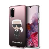 Zwart hoesje van Karl Lagerfeld - Backcover - Samsung Galaxy S20 - KLHCS62TRDFKBK