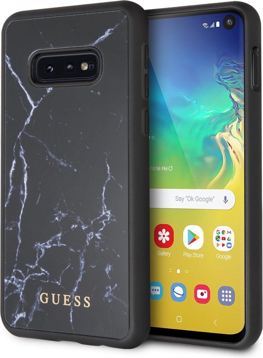 Guess Backcover hoesje Zwart - Marble TPU - Samsung Galaxy S10e - Chic
