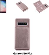 UNIQ Accessory Galaxy S10 Plus Kunstleer Backcover hoesje - Roze (S10 Plus)