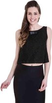 Dancing Days Mouwloze top -L- LOVE LACE Zwart