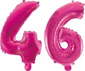 Folieballon 46 jaar roze 86cm