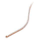 Velini jewels -BR3103R -Armband -925 Zilver rosé -2MM Cubic Zirkonia-17.5CM + verlengstuk