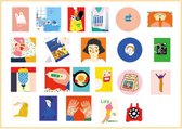 Kawaii PenPal briefpapier sealing stickers | 46 stickers | Colorfull | cadeau – kado – geschenk – gift – verjaardag – verassing – feestdag – versiering – decoratie - schattig - Jap