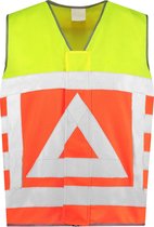 EM Traffic Veiligheidsvest Verkeersregelaar RWS - Fluor geel / Fluor oranje - Maat 4XL/5XL