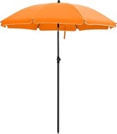 Stick Parasol, diamètre 160 cm, parasol de jardin rond / octogonal en polyester, inclinable, avec sac de transport - Oranje