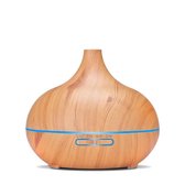 LOUZIR HEERLIJKE AROMA diffuser GEUR VERSPREIDER Luchtbevochtiger - Olie Verdamper - Olie Vernevelaar MET LED LICHT -Houtskleur