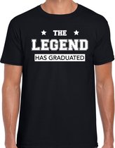 The legend has graduated t-shirt zwart voor heren - cadeau / kado shirt voor afgestudeerden / geslaagden XL