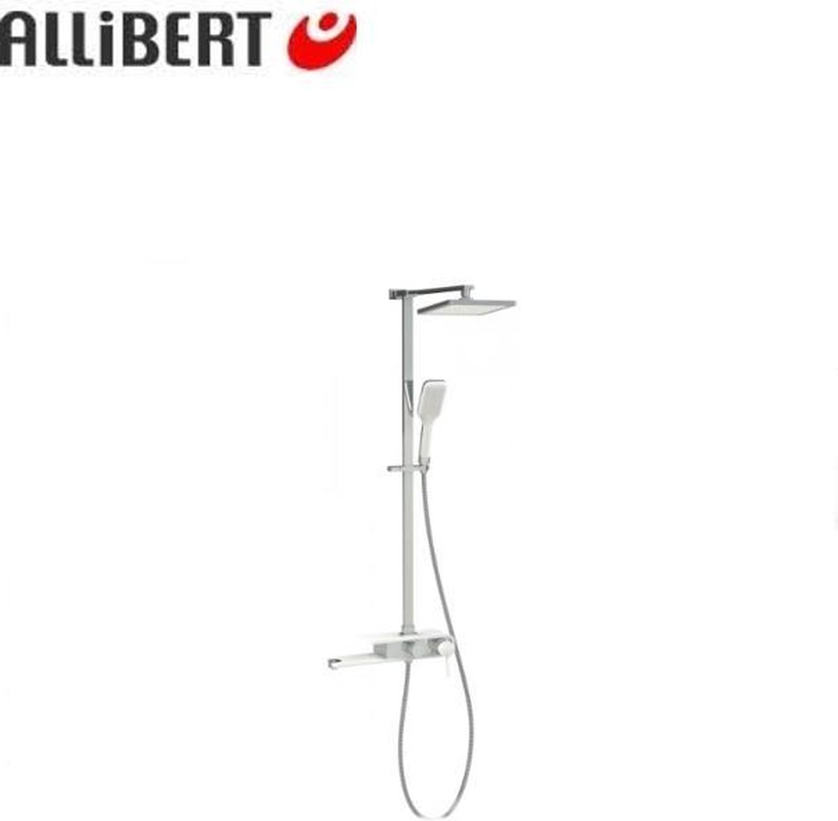 Colonne de douche Allibert CUBITAB - avec mitigeur - avec tablette