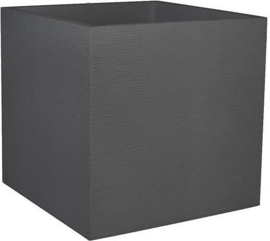 Plant pot EDA CF-6540042 Anthracite Dark grey Plastic Squared 49,5 x 49,5 x 49,5 cm main image 1