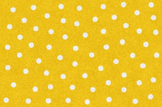Tapis Kinder Tapis de chambre pour enfants Les points Yellow - Lavable - Anti-patinage - 75 x 50 cm