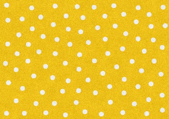 Tapis Kinder Tapis de chambre pour enfants Les points Yellow - Lavable - Anti-patinage - 85 x 60 cm