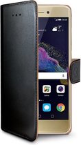 Celly - Huawei P8 Lite - 2017 Wally Bookcase Black - Openklap Hoesje Huawei P8 Lite - Huawei Case Black