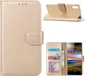 Sony Xperia L3 - Bookcase Goud - portemonee hoesje