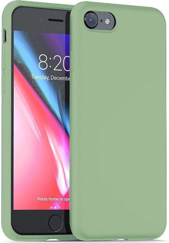 Silicone case geschikt voor Apple iPhone 7 / 8 - lichtgroen - Merkloos