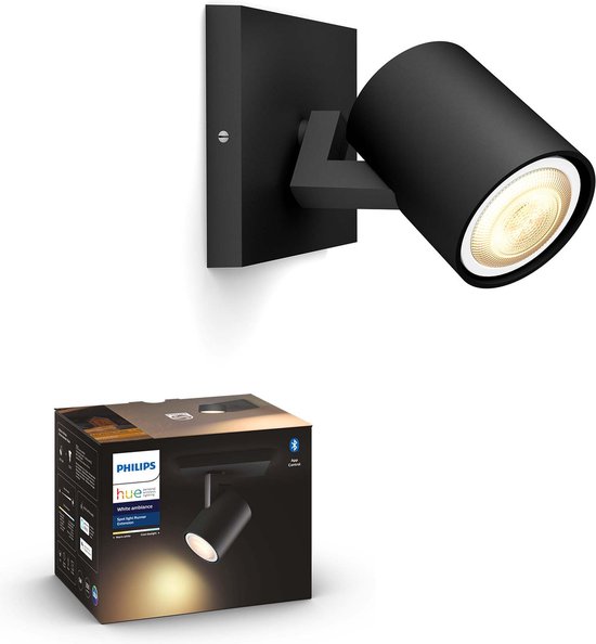 Philips Hue Runner opbouwspot - warm tot koelwit licht - 1-lichts - zwart