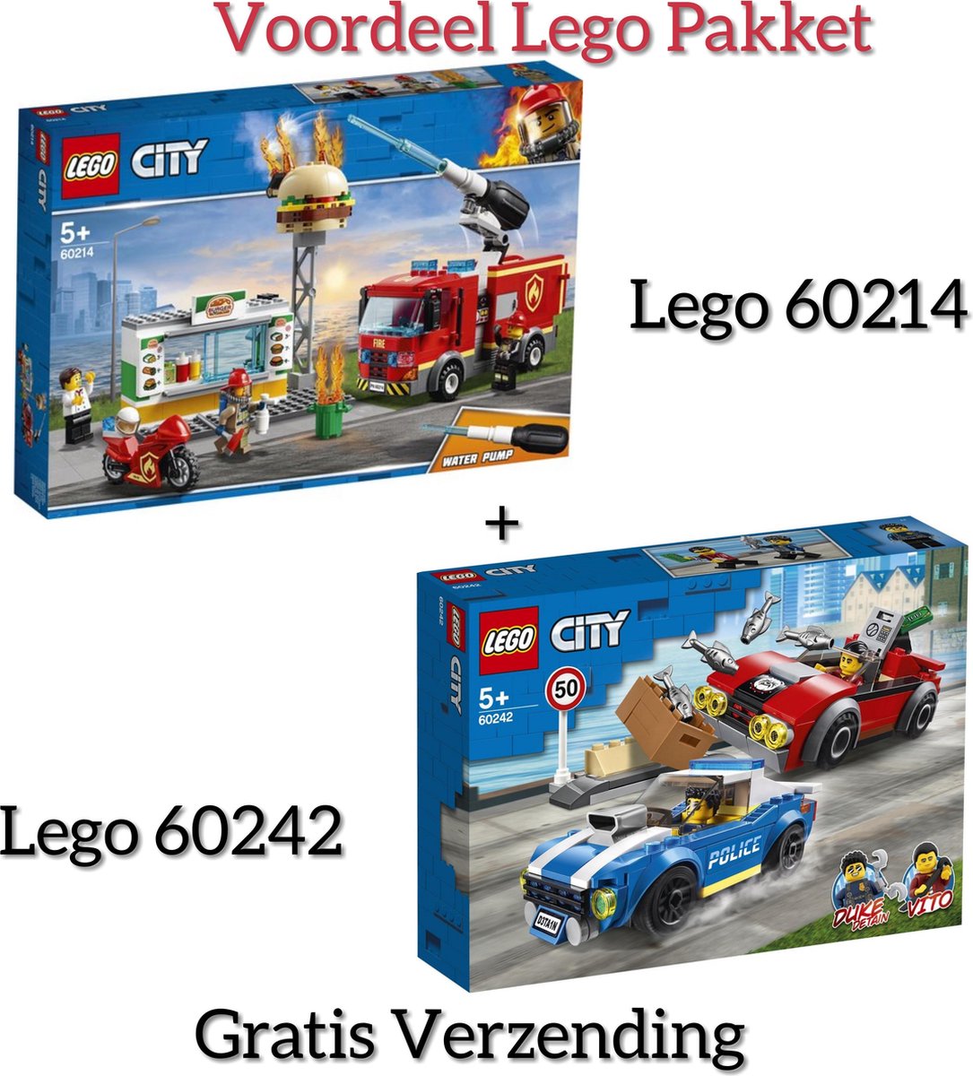 | Voordeelpakket Lego City LEGO City Politiearrest LEGO CITY 60242 Politiearrest op de snelweg vanaf 5 jaar