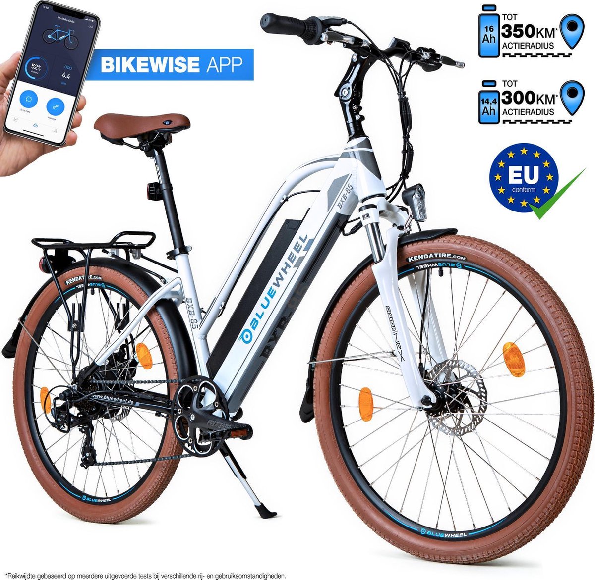 Bluewheel 26 inch dames e bike EU conform lithium ionen accu 7 Shimano versnellingen elektrische fiets BXB85