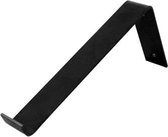 GoudmetHout Industriële Plankdrager L-vorm 25 cm - Per stuk - Staal - Mat Zwart - 4 cm x 25 cm x 15 cm