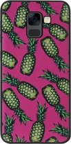 ADEL Siliconen Back Cover Softcase Hoesje Geschikt voor Samsung Galaxy A8 (2018) - Ananas