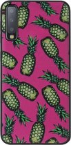 ADEL Siliconen Back Cover Softcase Hoesje Geschikt voor Samsung Galaxy A7 (2018) - Ananas