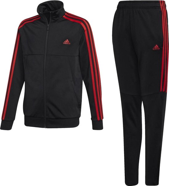 adidas Tiro trainingspak jongens zwart/rood  | bol
