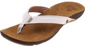 Reef miss j-bay teenslippers in de kleur wit/bruin.