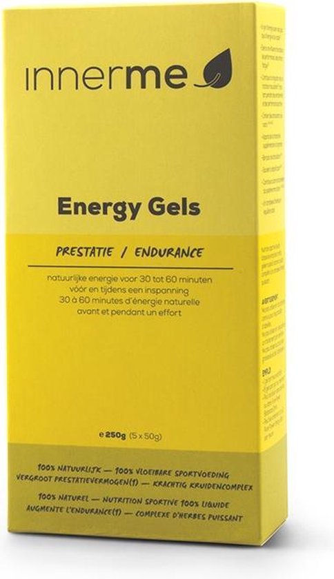Energy Gels 'Endurance' (5x40g) - vloeibare sportvoeding met krachtige kruiden - 100% natuurlijk - snelle & langdurige energie - bron van vitamine C