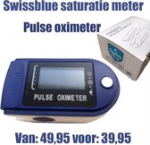 Swiss Blue - Saturatiemeter-saturatiemeter zuurstofmeter vinger, oximeter, zuurstofmeter, saturatie best getest, saturatiemeters