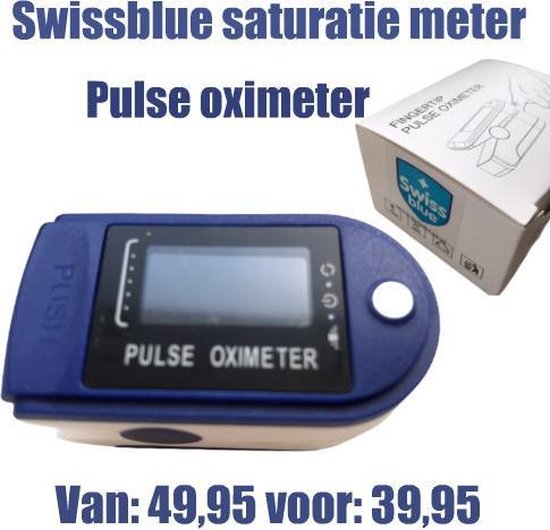 Schots output Praten Swiss Blue - Saturatiemeter-saturatiemeter zuurstofmeter vinger,  oximeter,... | bol.com