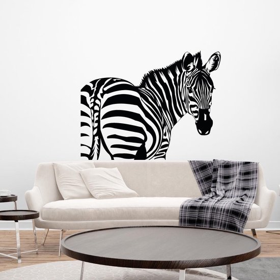 Muursticker Zebra - Rouge - 100 x 78 cm - Muursticker4Sale