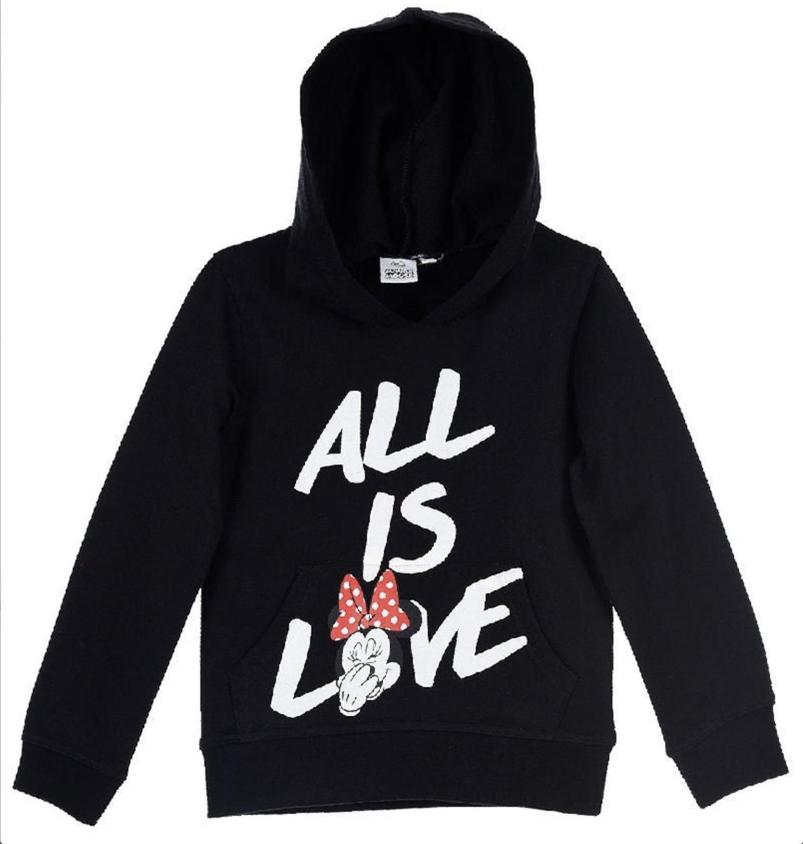 Disney Minnie Mouse Sweater / Hoodie - Zwart - ALL IS LOVE - Maat 98/104
